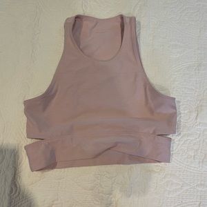 Outdoor Voices Slashback Crop Tank Light Pink Large